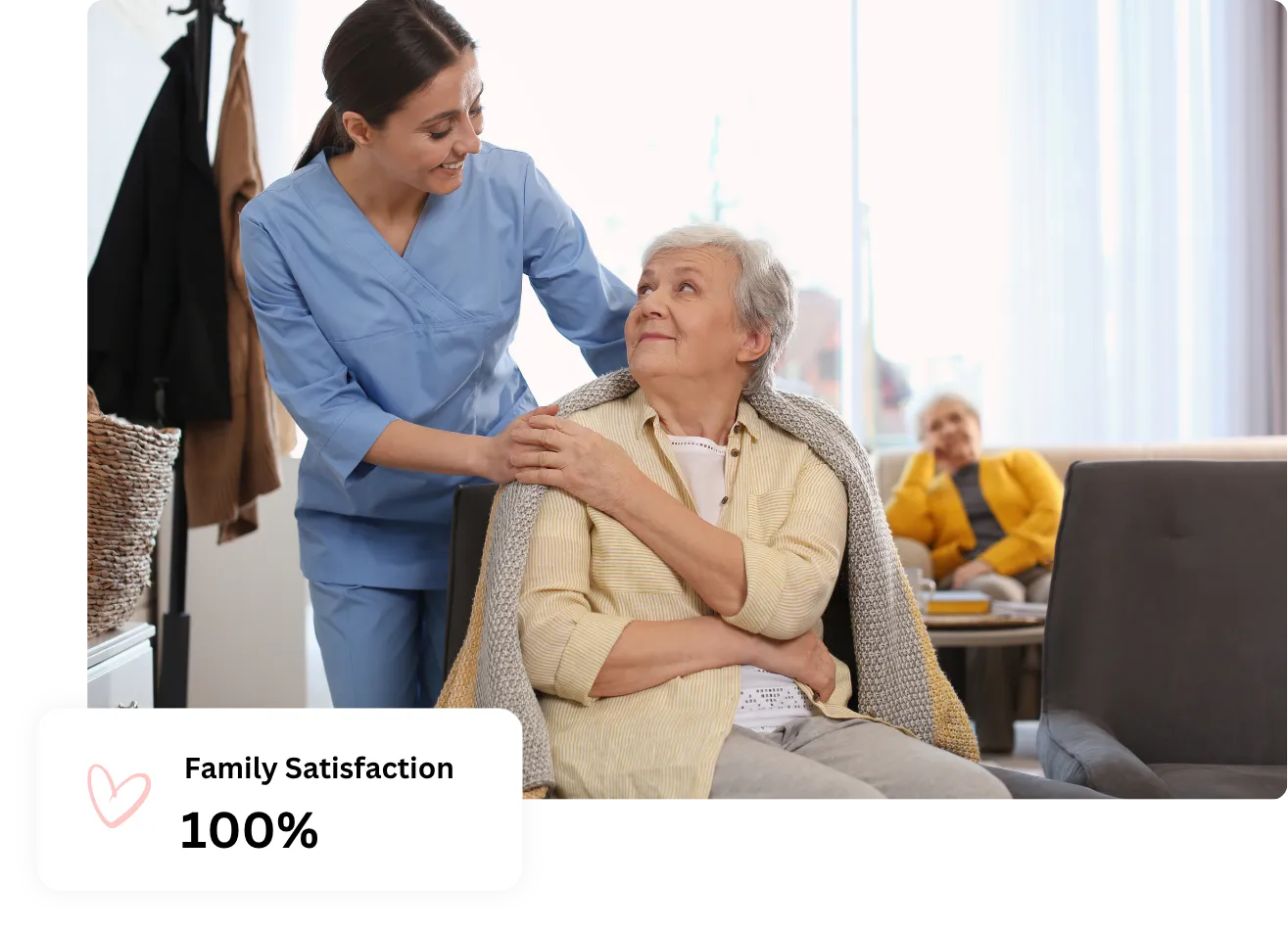 Elderly woman with her caregiver3 Elderly woman with her caregiver3